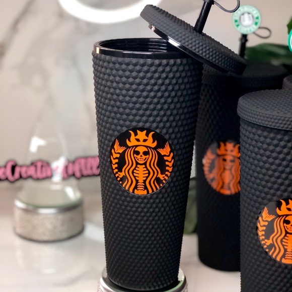 24oz Matte Black Spooky Tumbler 🖤🧡 - Picture 4 of 6